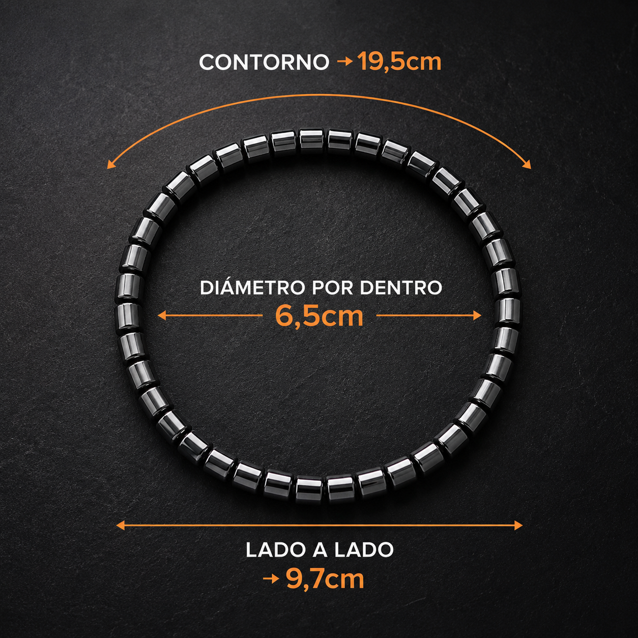 HEMATIA Pulsera Hematite Protectora « Energía Concentración Deseo