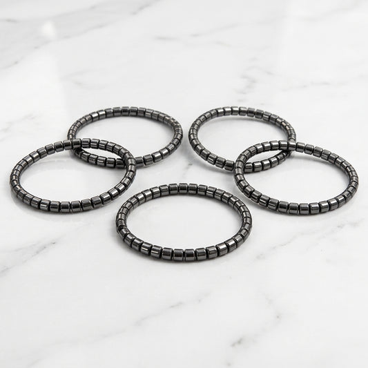 PACK X5 HEMATIA Pulsera Hematite Protectora « Energía Concentración Deseo