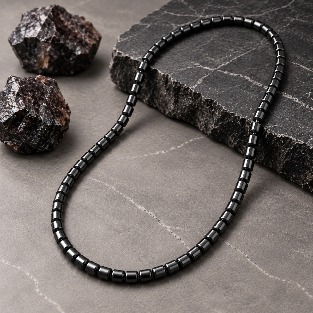 HEMATIA Collar de Hematita « Energía y Protección